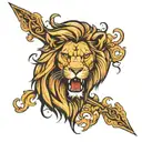 lion head tattoo design idea