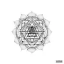 sri yantra on a 3d polygon pattern background tattoo design idea