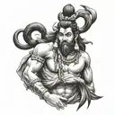 lord shiv tandav tattoo design idea
