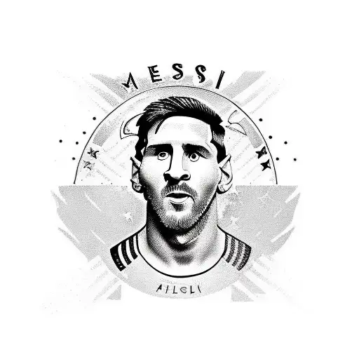 MESSI ESCUDO DE AFA tattoo design idea