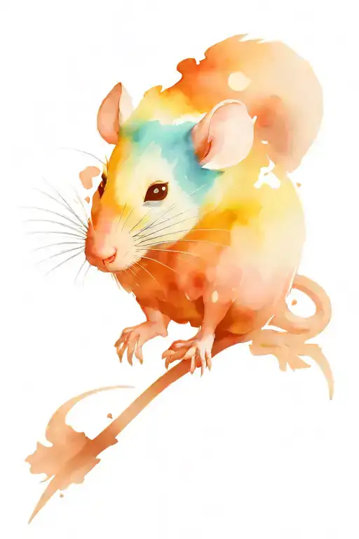 Chinese rat tattoo design idea