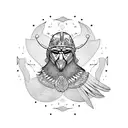 crow viking tattoo design idea