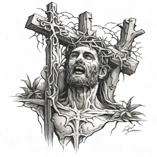 Golgotha tattoo design idea
