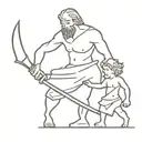 David and Goliath one line tattoo tattoo design idea