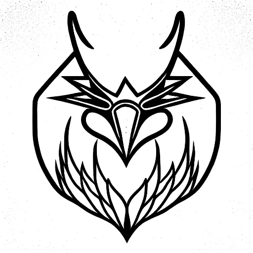 eagle head, crown, side profile tattoo design idea
