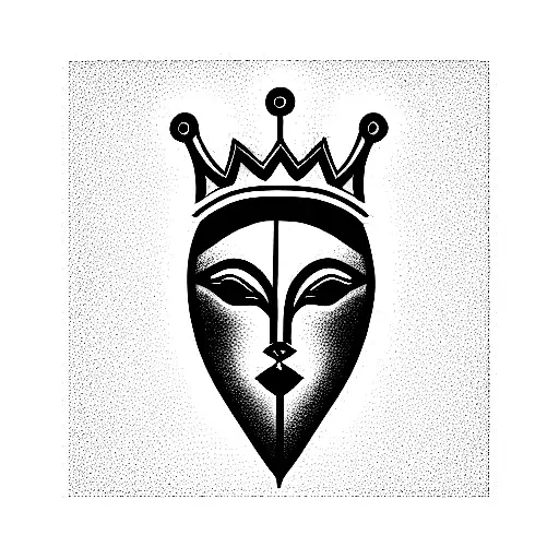 Face Cards King, Eagle Head, Crowned tattoo design idea