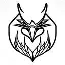 eagle head, crown, side profile tattoo design idea