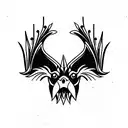eagle head, crown, side profile tattoo design idea