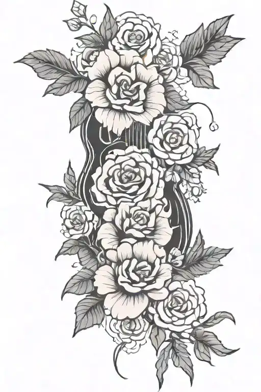 Minimalist  Fineline Tattoo Based On The Song "Hurt" by Johnny Cash tattoo design idea