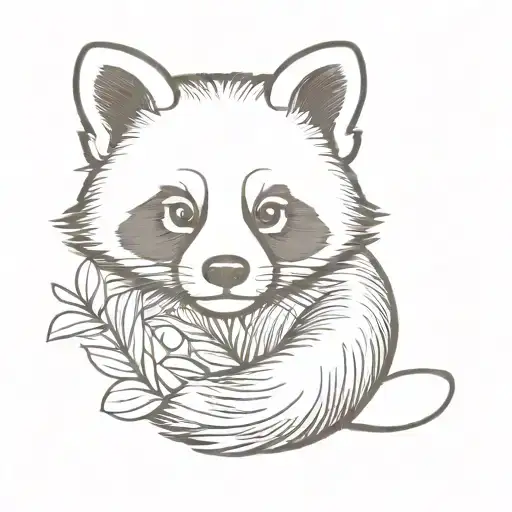 red panda  tattoo design idea