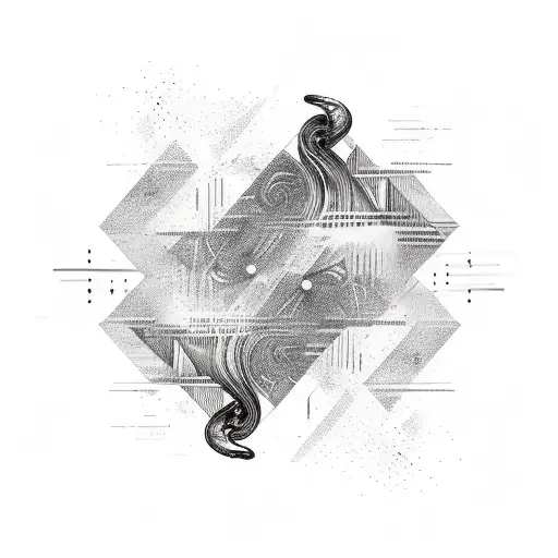 An abstract representation of a music waveform tattoo design idea