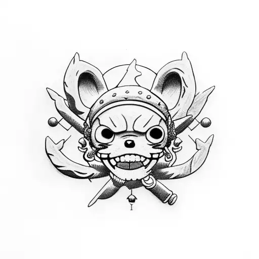 chopper one piece tattoo design idea
