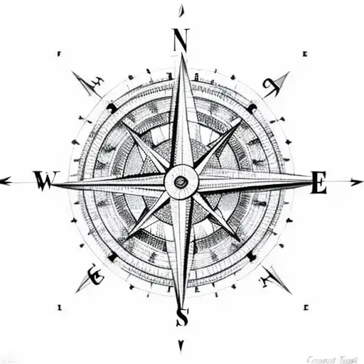 compass, true north strong and free, canada,  tattoo design idea