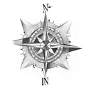 compass, true north strong and free, canada,  tattoo design idea