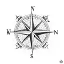 compass, true north strong and free, canada,  tattoo design idea