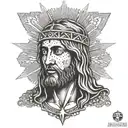 AVE CHRISTUS REX engraved tattoo design idea
