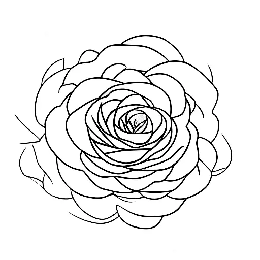word persevere as stem of a red flower  tattoo design idea