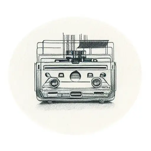 A vintage cassette tape with the year 1996 on it tattoo design idea