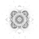 Dotwork mandala with a heart-shaped center representing self-love tattoo design idea