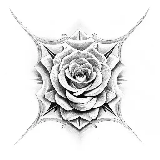 flower and Roman numerals  tattoo design idea