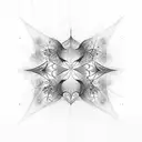 Abstract smoke patterns forming into mathematical symbols with butterflies fluttering around tattoo design idea