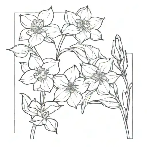 create a tattoo for my bikini line mixing the following flowers: roses, snow drops and narcissus tattoo design idea