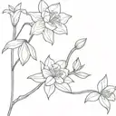 create a tattoo for my bikini line mixing the following flowers: roses, snow drops and narcissus tattoo design idea