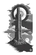 stephen king dark tower sleve tattoo design idea