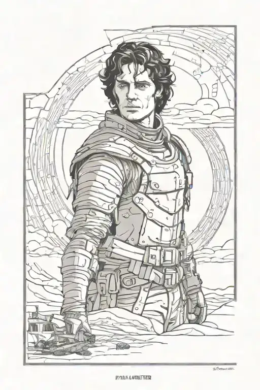 paul atreides in dune tattoo design idea