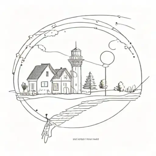 lights will guide you home tattoo design idea