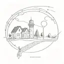 lights will guide you home tattoo design idea