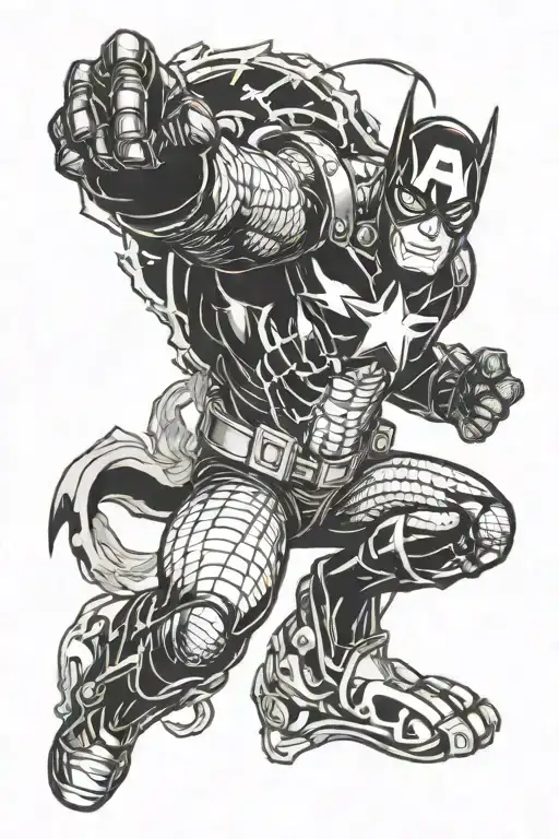 marvel comics tattoo design idea