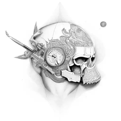 angle with ak tattoo design idea