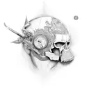 angle with ak tattoo design idea