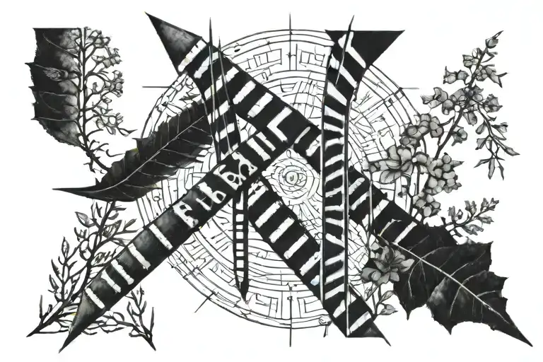 ogham writing poetry tattoo design idea