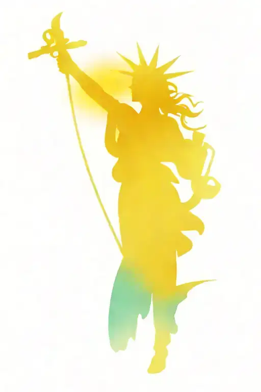 lady liberty as blind justice unfair on her knees scales tipped sword in back tattoo design idea