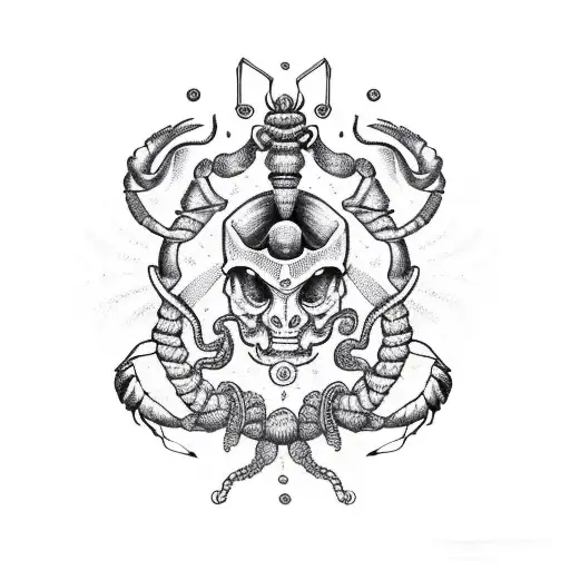 Scorpio astrology signs tattoo design idea
