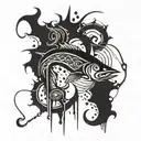 fishing hook tattoo design idea