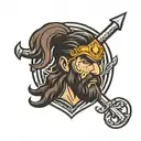hercules icon logo tattoo design idea
