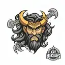 hercules icon logo tattoo design idea
