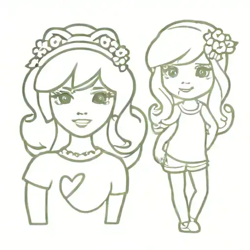 strawberry shortcake, hannah montana, everything nice  tattoo design idea