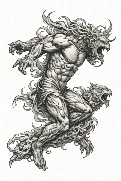 Prometheus stealing fire tattoo design idea