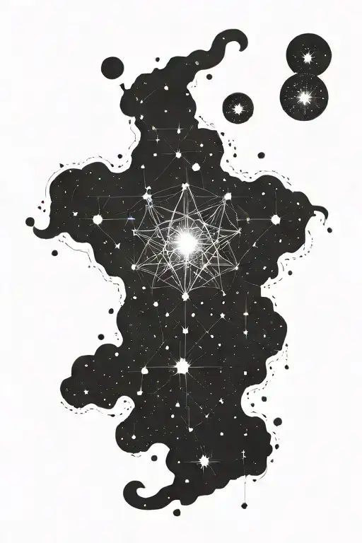 Constellation formed from combining scorpio gemini capricorn aquarius cancer and leo tattoo design idea