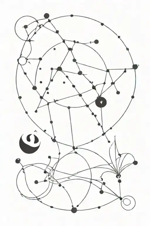 Constellation formed from combining scorpio gemini capricorn aquarius cancer and leo tattoo design idea
