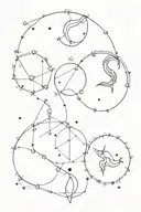 Constellation formed from combining scorpio gemini capricorn aquarius cancer and leo tattoo design idea