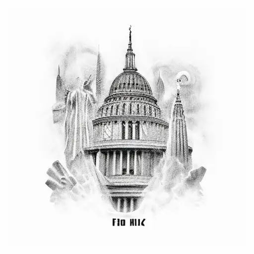 Family, New York, Italy, and faith combined into a collage tattoo design idea