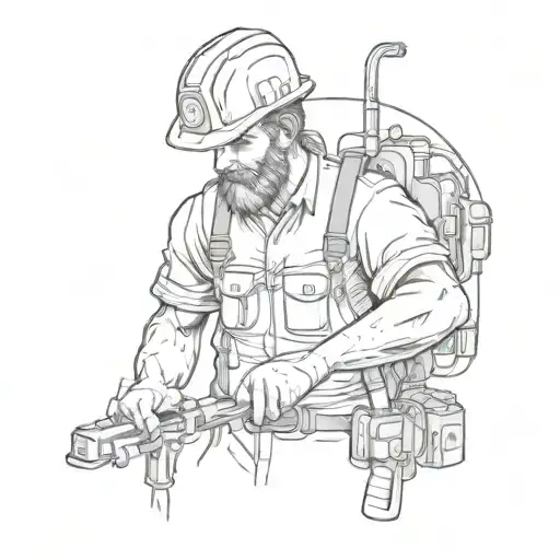 Miner Electrician tattoo design idea