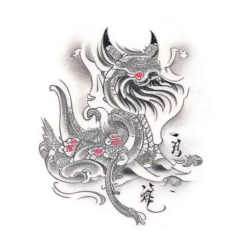 fudog tattoo design idea