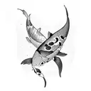 2 Koi Fish tattoo design idea