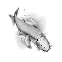 2 Koi Fish tattoo design idea